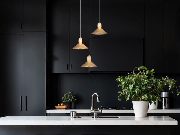 Spanish Alabaster & Aluminum Three-Light Chandelier