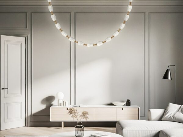 Chandelier Steel Tangent Plane Glass