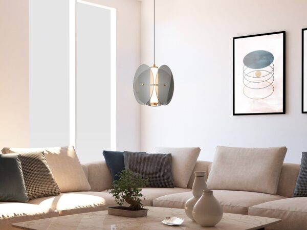 Glass Antique Brass Finish Pendant