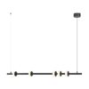 Aluminum and Spanish Alabaster Chandelier // Black