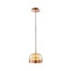 Iron and Champagne Glass Pendant // Rose Gold
