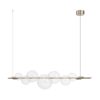 Aluminum and Glass Chandelier // Satin Nickel