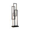 Floor Lamp Black and Wood