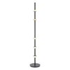 Aluminum and Spanish Alabaster Floor Lamp // Black