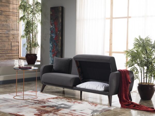 FLEXY SOFA IN A BOX (Zigana Charcoal) - Single Sleepers