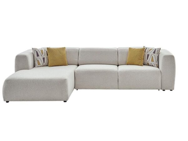 PICASSO LEFT FACING SECTIONAL (OSCAR WHITE) 5 PIECES