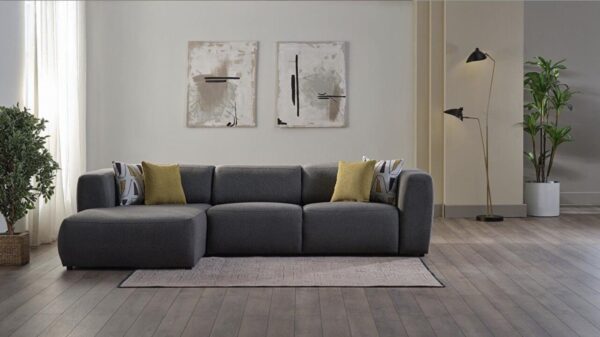 PICASSO LEFT FACING SECTIONAL (OSCAR GRAY) 5 PIECES