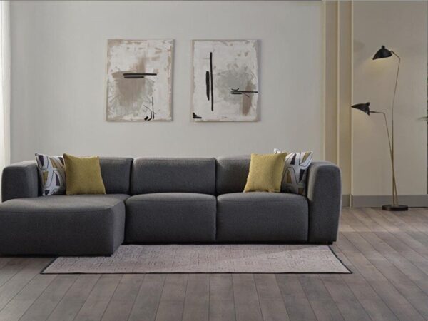 PICASSO LEFT FACING SECTIONAL (OSCAR GRAY) 5 PIECES