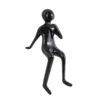 Urban Thinker? Glossy Black Resin Seated Figure Sculpture
