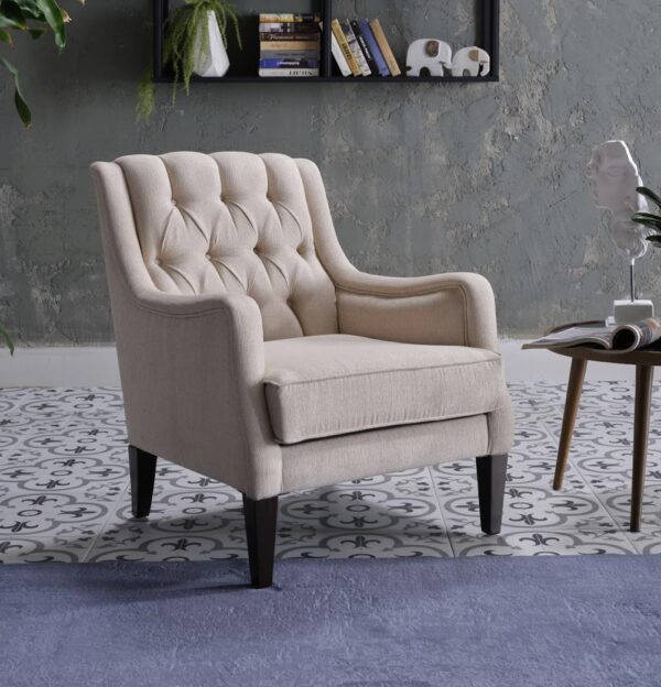 PEARLE ACCENT ARMCHAIR (PEARLE CREAM)