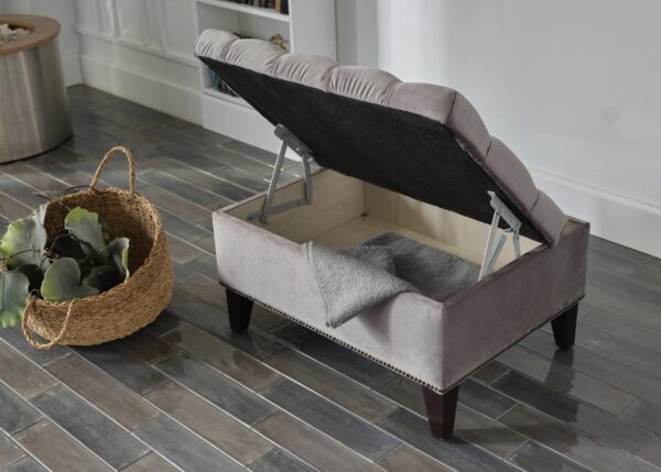 CECILIA STORAGE OTTOMAN (PEARLA GREY)