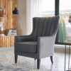 PALMER ACCENT ARMCHAIR (CORVET  ANTHRACITE)
