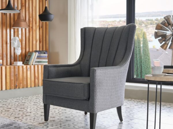 PALMER ACCENT ARMCHAIR (CORVET  ANTHRACITE)