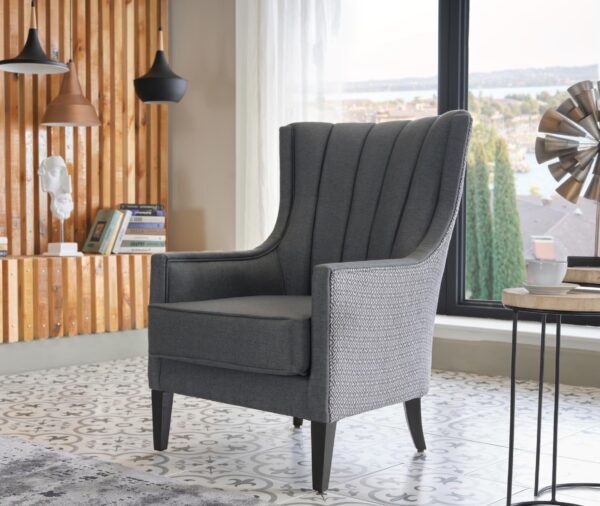 PALMER ACCENT ARMCHAIR (CORVET  ANTHRACITE)