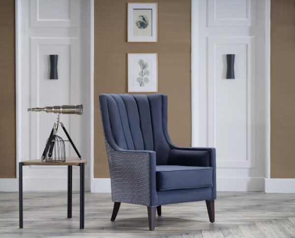PALMER ACCENT ARMCHAIR (CORVET NAVY)