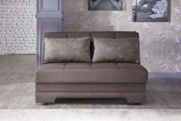 TWIST PULL OUT LOVE SEAT (Astoral L.Brown) - Single Sleepers