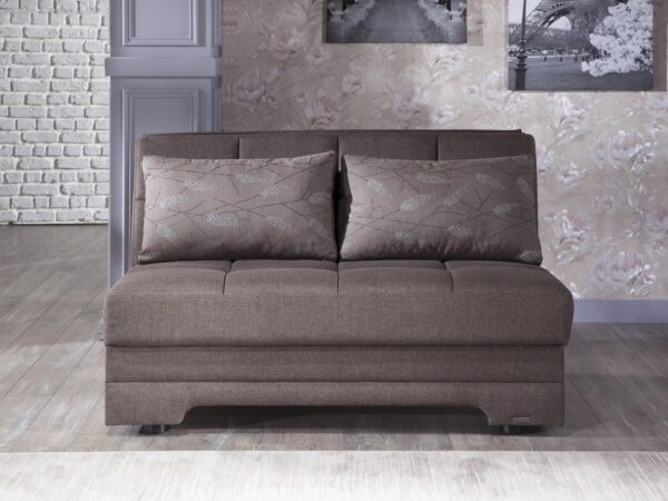 TWIST PULL OUT LOVE SEAT (Astoral L.Brown) - Single Sleepers