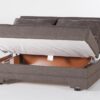 TWIST PULL OUT LOVE SEAT (Astoral L.Brown) - Single Sleepers