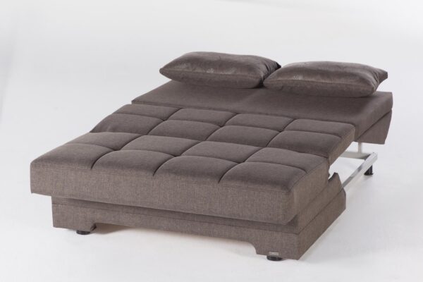 TWIST PULL OUT LOVE SEAT (Astoral L.Brown) - Single Sleepers