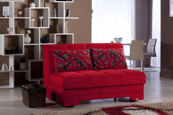 TWIST PULL OUT LOVE SEAT (Story Red) - Single Sleepers