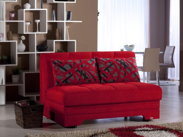 TWIST PULL OUT LOVE SEAT (Story Red) - Single Sleepers