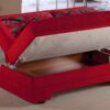 TWIST PULL OUT LOVE SEAT (Story Red) - Single Sleepers