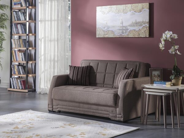 VALERIE PULL OUT LOVE SEAT (Redeyef Brown) - Single Sleepers