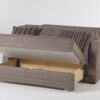 VALERIE PULL OUT LOVE SEAT (Redeyef Brown) - Single Sleepers