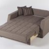 VALERIE PULL OUT LOVE SEAT (Redeyef Brown) - Single Sleepers