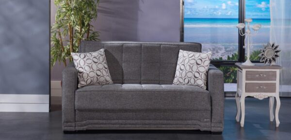 VALERIE PULL OUT LOVE SEAT (Diego Gray) - Single Sleepers