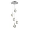 Bubbling Glow Round Chandelier // Chrome