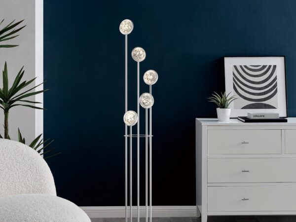 Bubbling Glow Floor Lamp // Chrome