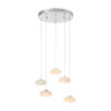 Spanish Alabaster Round Chandelier // Chrome