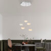 Spanish Alabaster Round Chandelier // Chrome