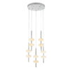 Spanish Alabaster Round Chandelier // Chrome