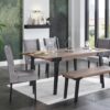 KENNEDY EXPANDABLE DINING TABLE (L.WALNUT)