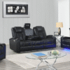 U1871 Black Reclining Loveseat