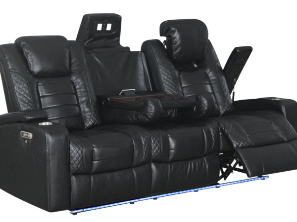 U1871 Black Reclining Sofa