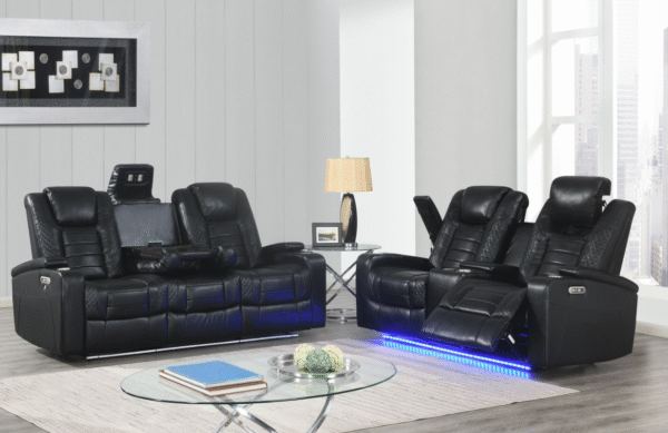 U1871 Black Sofa + Loveseat
