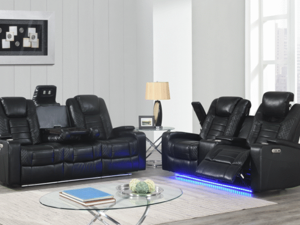 U1871 Black Sofa + Loveseat