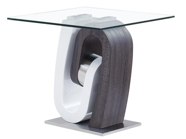 T4127 White/Gray End Table