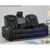 U1871 Black Reclining Loveseat