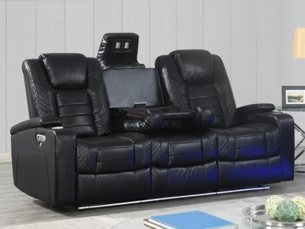 U1871 Black Reclining Loveseat