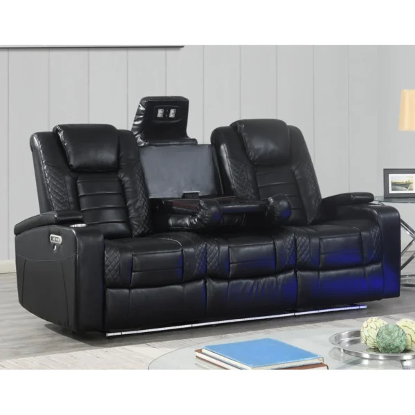 U1871 Black Reclining Loveseat