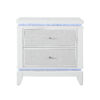 Alina White Nightstand With Led