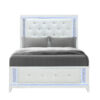 Alina White Queen Bed With Led