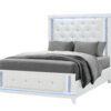 Alina White Queen Bed With Led