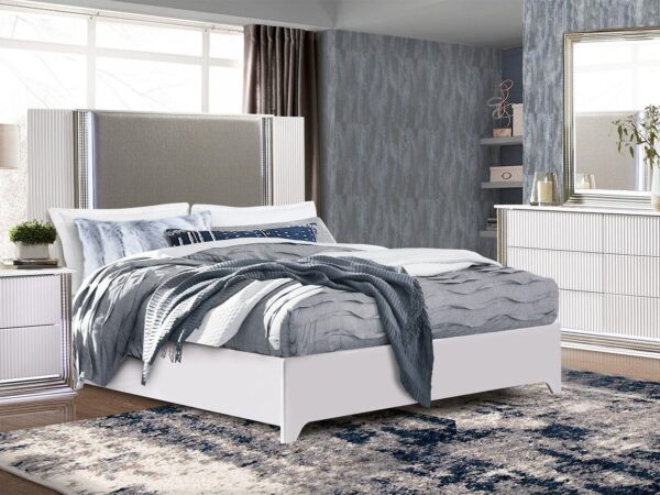 Aspen White Queen 4 PC Bedroom Set