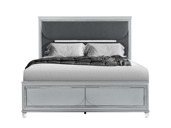 Caleb Silver King Bed