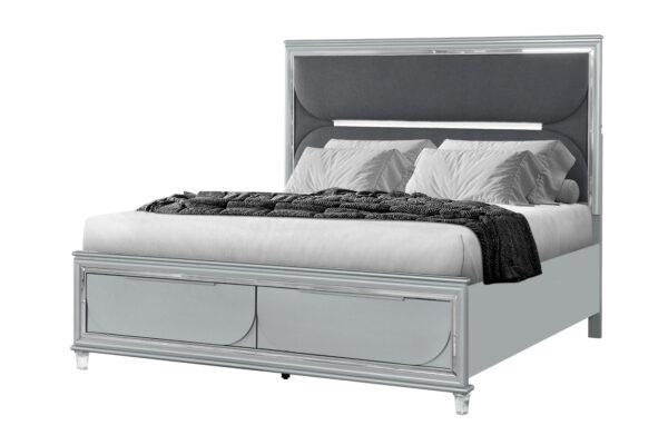 Caleb Silver King Bed